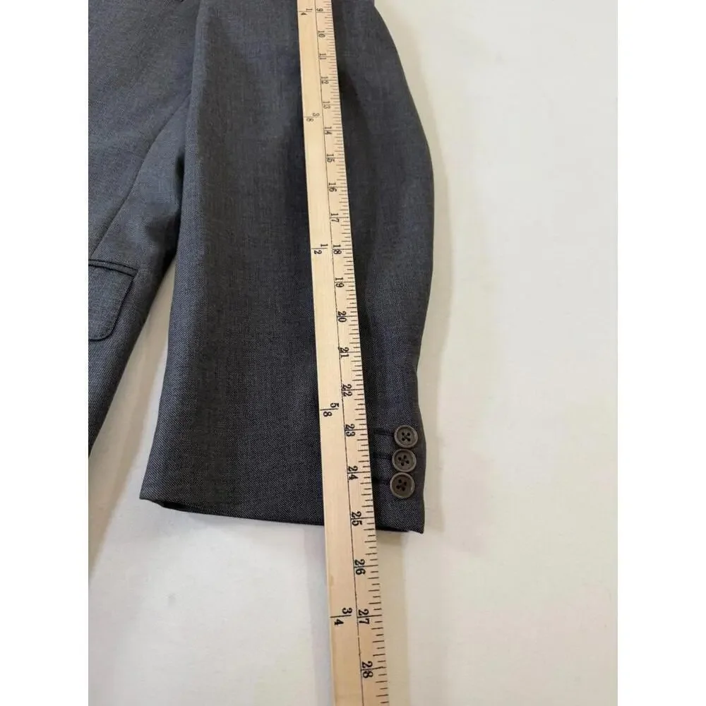 Canali Blazer Jacket Mens 60L Long Gray Wool Made Italy Sport Coat - Picture 8 of 9